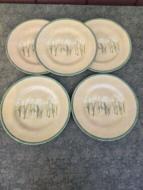 Cheri Blum Floral Print Melamine Plates - Set of 5